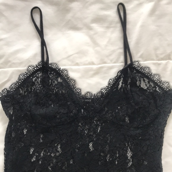 Black Lace Bodysuit - Picture 2 of 5